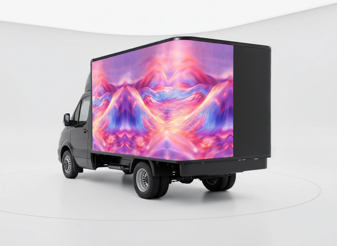 LED truck half wrap screen configuration
